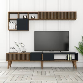 Hanah Home Milan TV - Nogal, Antracita